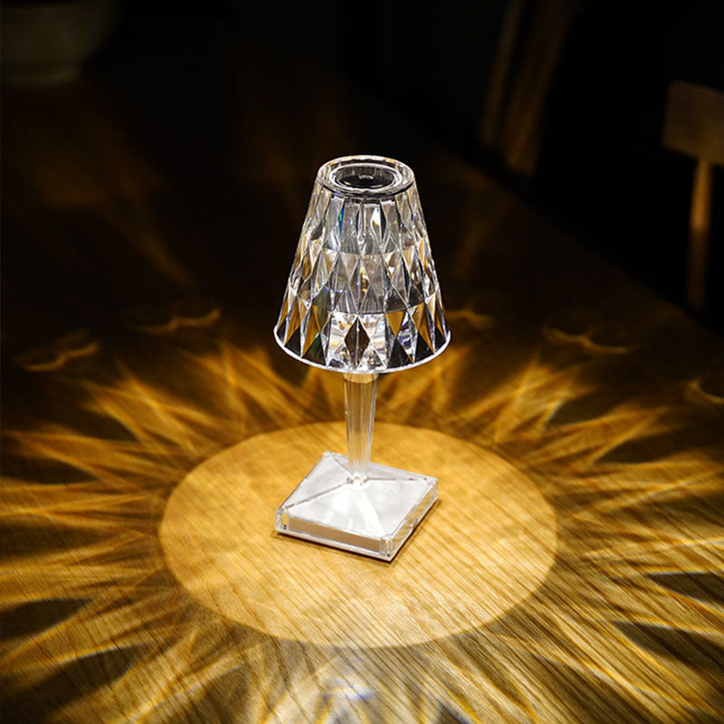 16 Colors Rose Touch Crystal Desk Lamp