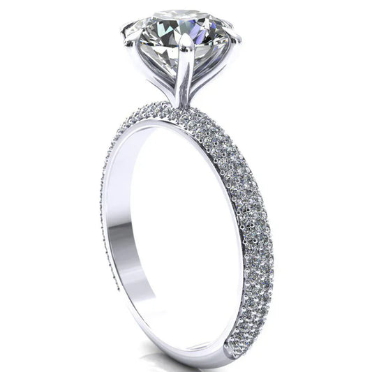 Elegant Six Claws Ring with Sparkling Stone