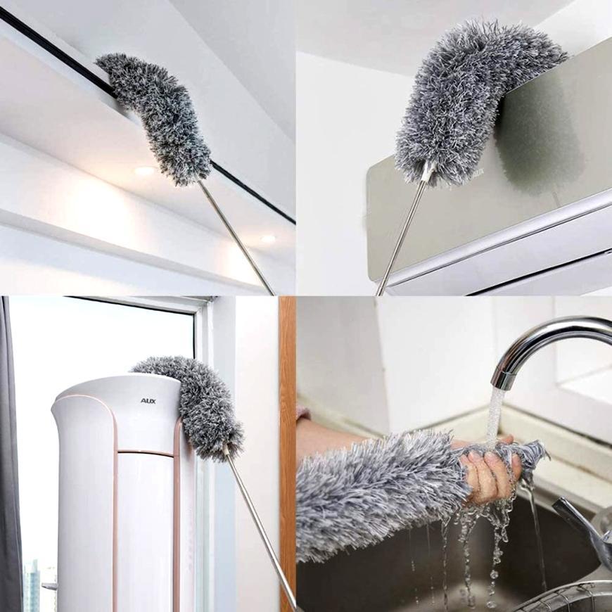 Microfiber Dust Cleaning Brush with Extendable Handle – Easy Fan & High Surface Cleaner