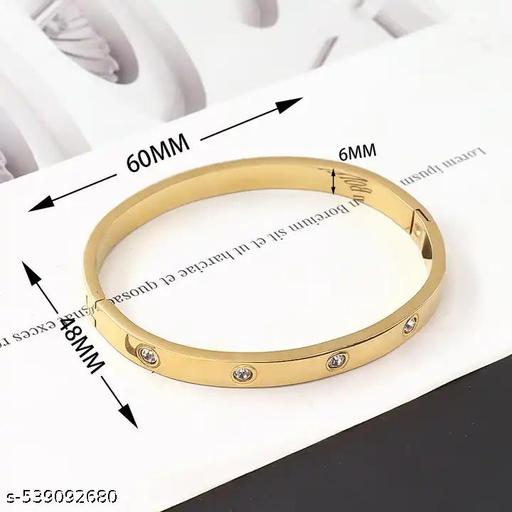 Funky Gemstone Kara Bangle _ 1 PC  Golden Stylish  Accessory .