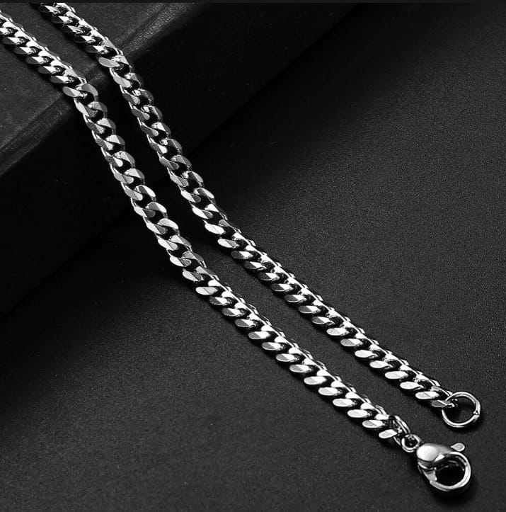 Cuban Stainless Steel Chain Necklace for Boys – Bold & Stylish Accessory